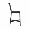 Sunpan Omari Counter Stool Black Leather - Side Angle - Sunpan Omari Counter Stool Black Leather - Side Angle