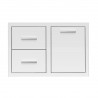 Summerset Grills 33 2-Drawer & Vented LP Tank Pullout Drawer Combo