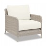Manhattan Wicker Club Chair With Cushions In Linen Canvas With Self Welt