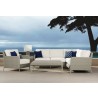 Sunset West Manhattan Wicker Loveseat with Club Chairs, Coffee Table and End Table