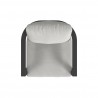 Sunset West Malibu Barstool in Cast Silver, No Welt Top