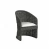 Sunset West Cabo Dining Chair in Soothe Pearl w/ Flange Welt Front - Sunset West Cabo Dining Chair in Soothe Pearl w/ Flange Welt Front