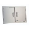 Bull BBQ 30" Double Doors - Stainless Steel - Angled and Close-up