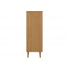 Greenington Sienna Five Drawer High Chest, Caramelized - Side Angle