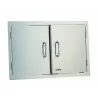 Bull BBQ 38" Double Doors - Stainless Steel - Angled Close-up - Bull BBQ 38" Double Doors - Stainless Steel - Angled Close-up