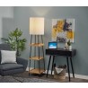 Adesso Henry AdessoCharge Shelf Floor Lamp Walnut - Adesso Henry AdessoCharge Shelf Floor Lamp Walnut