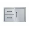 Broilmaster Single Door and Double Drawer - 34" - Broilmaster Single Door and Double Drawer - 34"