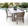  Sunset West Laguna Aluminum Dining Chairs with Dining Table - Lifestyle