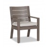 Laguna Dining Chair in Canvas Flax, No Welt - Front Side Angle