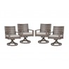 Aluminum Laguna Swivel Dining Chair With Cushions - Set of 4