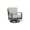 Sunset West Laguna Aluminum Swivel Club Rocker With Cushions In Canvas Flax