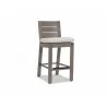 Laguna Counter Stool in Canvas Flax, No Welt - Front Side Angle - Laguna Counter Stool in Canvas Flax, No Welt - Front Side Angle