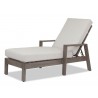 Laguna Chaise Lounge in Canvas Flax, No Welt - Front Side Angle