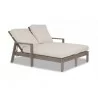 Laguna Double Chaise Lounge in Canvas Flax, No Welt - Front Side Angle - Laguna Double Chaise Lounge in Canvas Flax, No Welt - Front Side Angle