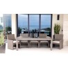 Sunset West Laguna Aluminum 90" Table - Lifestyle