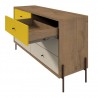 Joy 59" Wide Double Dresser with 6 Full Extension Drawers in Yellow - Drawer Details