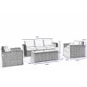 Alfresco Home Palisades All Weather Wicker 4 Piece Seating Group with Cushions - Dimensions - Alfresco Home Palisades All Weather Wicker 4 Piece Seating Group with Cushions - Dimensions