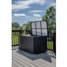 Alfresco Home Medium Sicuro Wicker Cushion Storage Box With Hydraulic Lid - Lifestyle - Opened