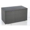 Alfresco Home Medium Sicuro Wicker Cushion Storage Box With Hydraulic Lid - Angled Closer View