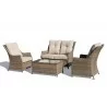 Alfresco Home Rockhill All Weather Wicker 4 Piece Seating Group with Sunbrella Cushions - White BG - Alfresco Home Rockhill All Weather Wicker 4 Piece Seating Group with Sunbrella Cushions - White BG