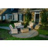 Alfresco Home Rockhill All Weather Wicker 4 Piece Seating Group with Sunbrella Cushions - Lifetstyle