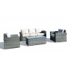 Alfresco Home Palisades All Weather Wicker 4 Piece Seating Group with Cushions - Lifestyle
