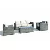 Alfresco Home Palisades All Weather Wicker 4 Piece Seating Group with Cushions - Lifestyle - Alfresco Home Palisades All Weather Wicker 4 Piece Seating Group with Cushions - Lifestyle