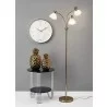 Adesso Presley 3-Arm Floor Lamp Gold - Adesso Presley 3-Arm Floor Lamp Gold