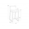 Architect Counter Stool - White - Dimensions