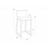 Architect Counter Stool - White - Dimensions - Architect Counter Stool - White - Dimensions