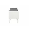 Alpine Furniture Flynn Bench, White - Side Angle - Alpine Furniture Flynn Bench, White - Side Angle