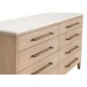 Essentials For Living Cambria 8-Drawer Double Dresser - Front Side Closeup Angle