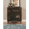 Alpine Furniture Flynn Small Bar Cabinet, Walnut - Lifestyle