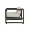 Redondo Club Chair in Cast Silver, No Welt - Side Angle - Redondo Club Chair in Cast Silver, No Welt - Side Angle