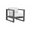 Redondo Club Chair With Cushions In Cast Silver