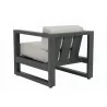 Redondo Club Chair in Cast Silver, No Welt - Back Side Angle - Redondo Club Chair in Cast Silver, No Welt - Back Side Angle