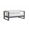 Redondo Loveseat With Cushions In Cast Silver