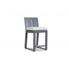 Redondo Barstool With Cushions In Cast Silver - Front Side Angle