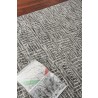 Exquisite Rugs Aldridge Handmade Hand-Knotted New Zealand Wool and Bamboo Silk Charcoal/Ivory Area Rug 3810-03