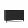 Alpine Furniture Cove Server in Vintage Black - Angled - Alpine Furniture Cove Server in Vintage Black - Angled