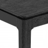 Alpine Furniture Cove Rectangular Dining Table in Vintage Black - Table Edge