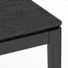 Alpine Furniture Cove Rectangular Dining Table in Vintage Black - Edge Close-up