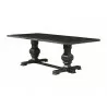 Alpine Furniture Manchester Dining Table in Vintage Black - Front Side Angle - Alpine Furniture Manchester Dining Table in Vintage Black - Front Side Angle