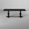 Alpine Furniture Manchester Dining Table in Vintage Black - Front Angle