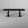Alpine Furniture Manchester Dining Table in Vintage Black - Front Angle - Alpine Furniture Manchester Dining Table in Vintage Black - Front Angle