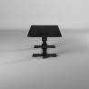 Alpine Furniture Manchester Dining Table in Vintage Black - Side Angle