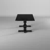 Alpine Furniture Manchester Dining Table in Vintage Black - Side Angle - Alpine Furniture Manchester Dining Table in Vintage Black - Side Angle