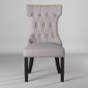 Alpine Furniture Manchester Upholstered Side Chairs in Light Grey/Black - Front Lifestyle