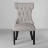 Alpine Furniture Manchester Upholstered Side Chairs in Light Grey/Black - Front Lifestyle - Alpine Furniture Manchester Upholstered Side Chairs in Light Grey/Black - Front Lifestyle