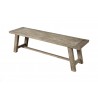 Alpine Furniture Newberry Bench, Weathered Natural - Front Side Angle